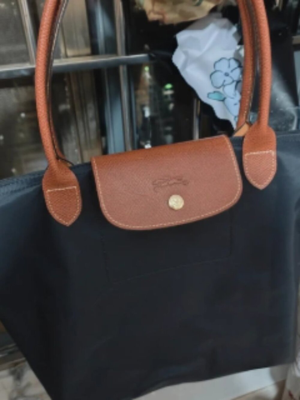 Black Shoulder Tote Bag large